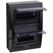 Щиток отркрытая проводка на 20 модулей с 2 вертик.дверцами 390х302х120мм черный IP65 УХЛ1 Ruvinil 69020Ч